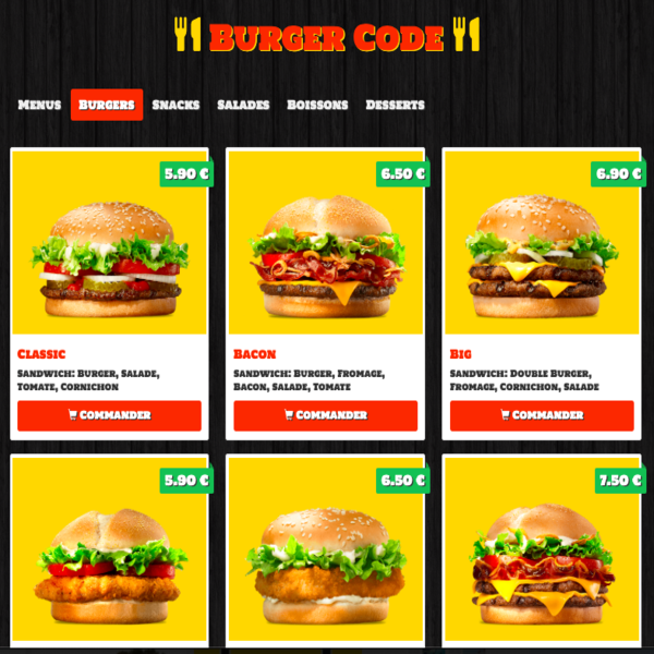 burger code